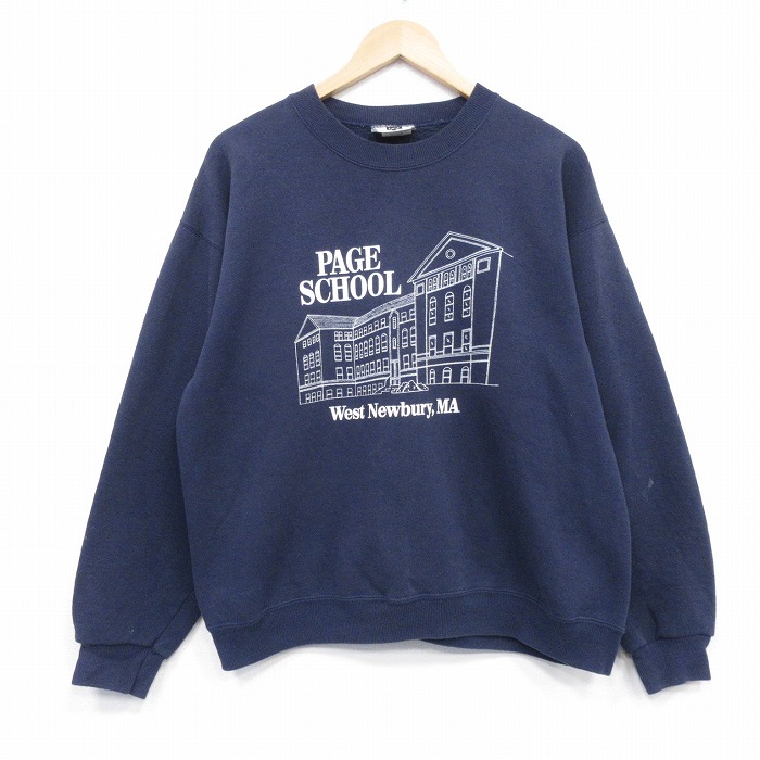 リー 90s 長袖スウェット PAGE ネイビー XL | 古着