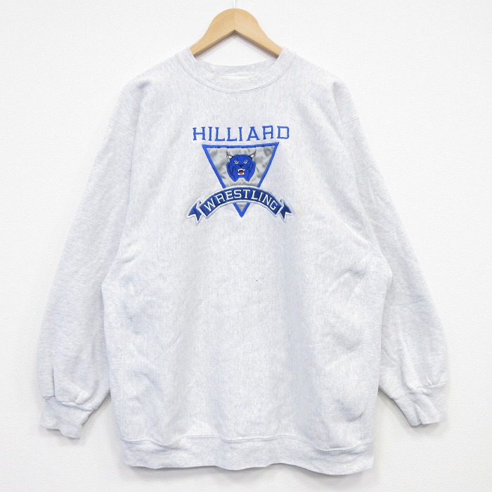 90s リバースタイプスウェット レスリング グレー XL | 古着