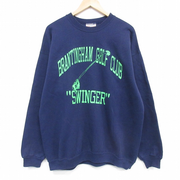 ヘインズ 90s 長袖スウェット スインガー ネイビー メンズXL相当 | 古着