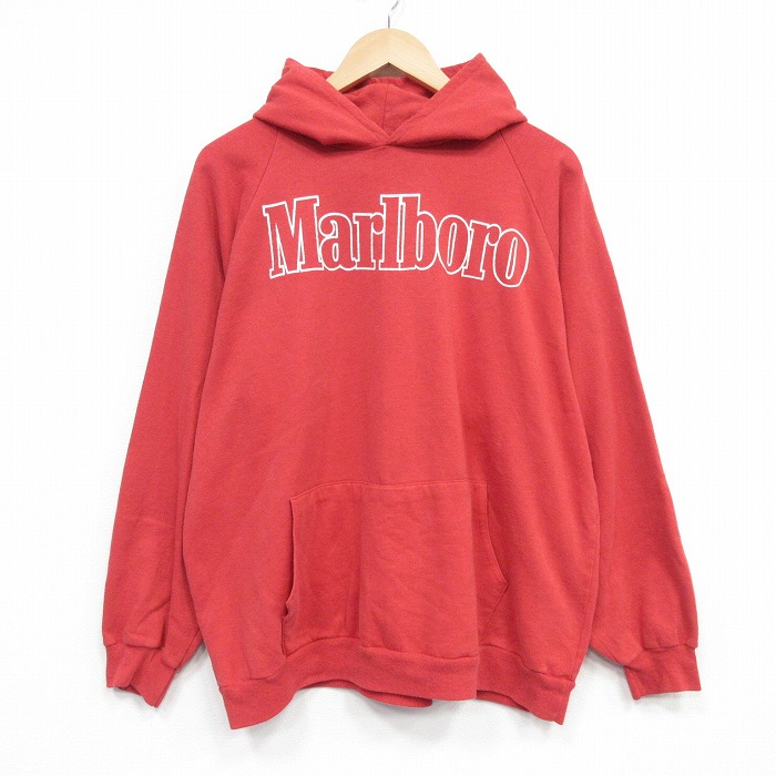 マルボロ 80s ラグランパーカー 赤 メンズXL相当 | 古着
