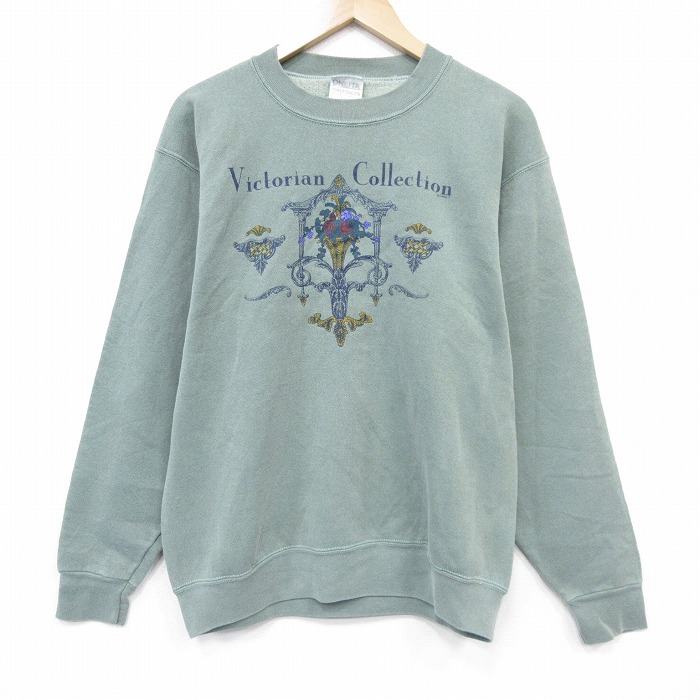 オニータ 90s 長袖スウェット ビクトリアンコレクション グリーン メンズL相当 | 古着