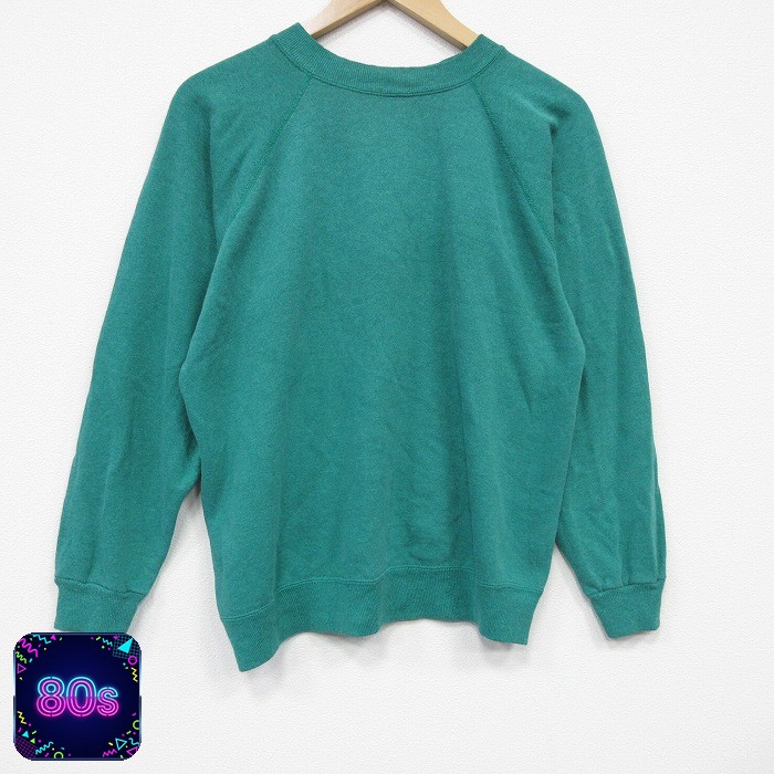 【20%OFF】80s 長袖スウェット ラグラン グリーン メンズM相当 | 古着