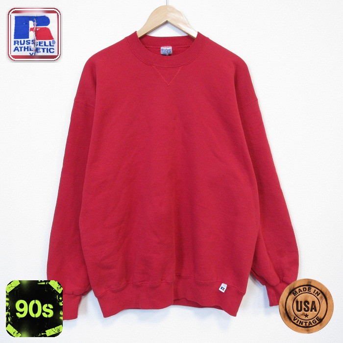【20%OFF】ラッセル 90s 長袖スウェット レッド メンズL相当 | 古着