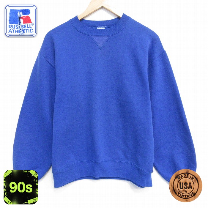 ラッセル 90s 長袖スウェット ブルー メンズL相当 | 古着