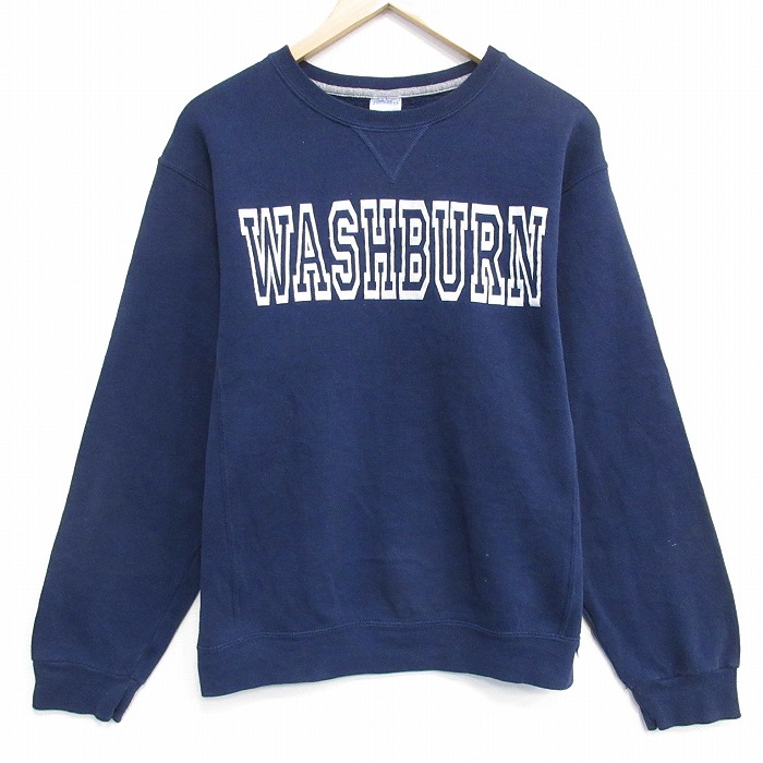 ラッセル 00s 長袖スウェット WASHBURN ネイビー メンズM相当 | 古着