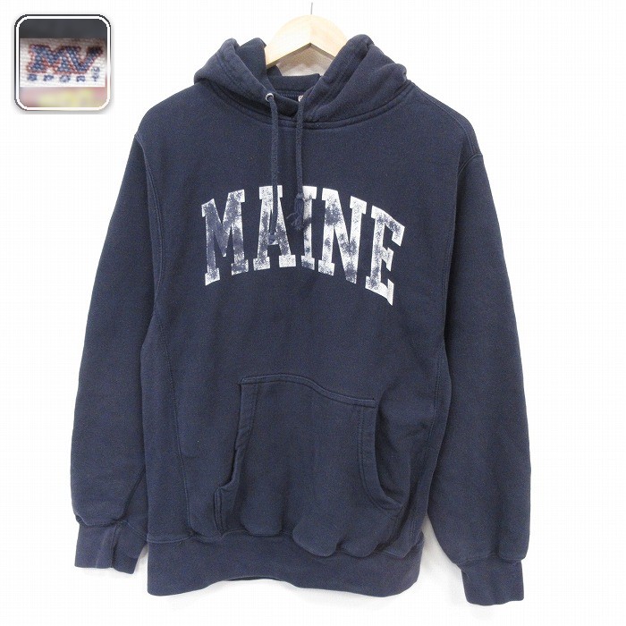 【20%OFF】MVスポーツ 長袖スウェットパーカー リバースタイプ ネイビー メンズM相当 | 古着