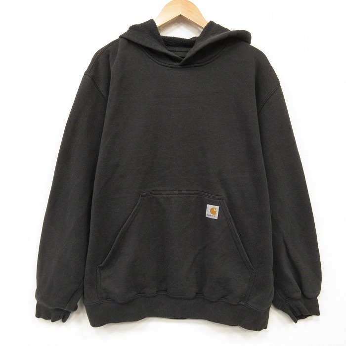 XL★古着 カーハート 長袖 スウェット パーカー メンズ 大きいサイズ 黒 26apr06