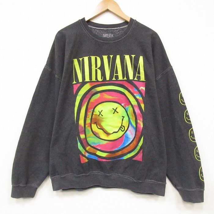 90s 長袖スウェット ニルバーナ グレー XL | 古着