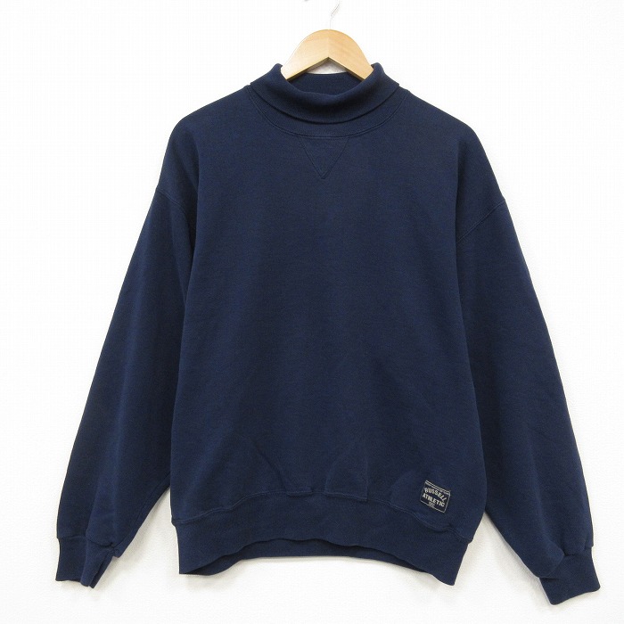 ラッセル 90s 長袖スウェット ハイネック ネイビー メンズL相当 | 古着