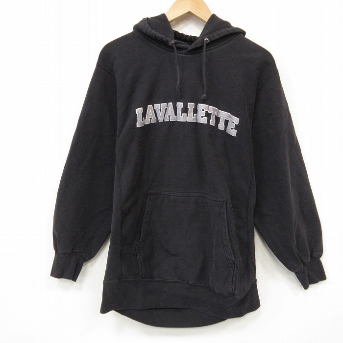 M★古着 MVスポーツ 長袖 スウェット メンズ 00年代 00s LAVALLETTE リバースタイプ クルーネック 黒 26apr06