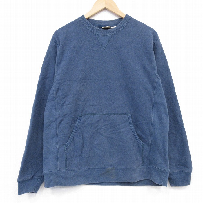 長袖スウェット ネイビー メンズL相当 | 古着