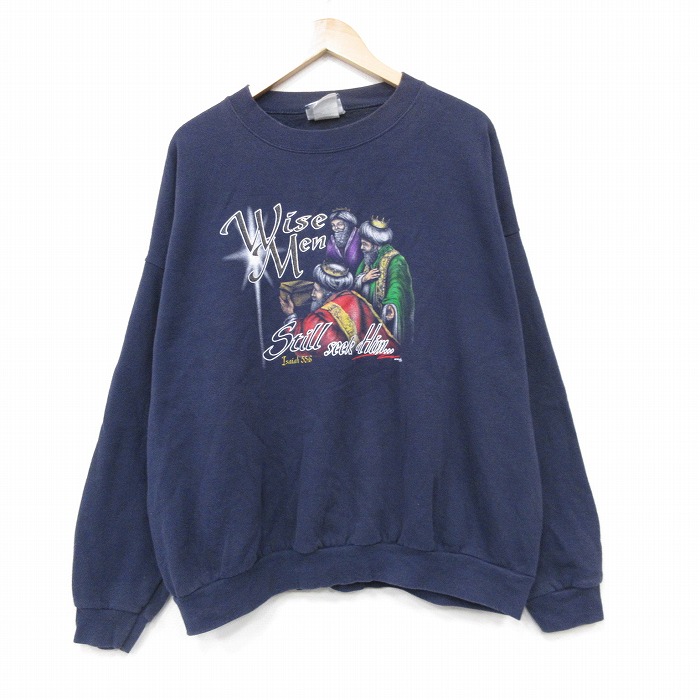 リー 90s 長袖スウェット wise ネイビー メンズXL相当 | 古着