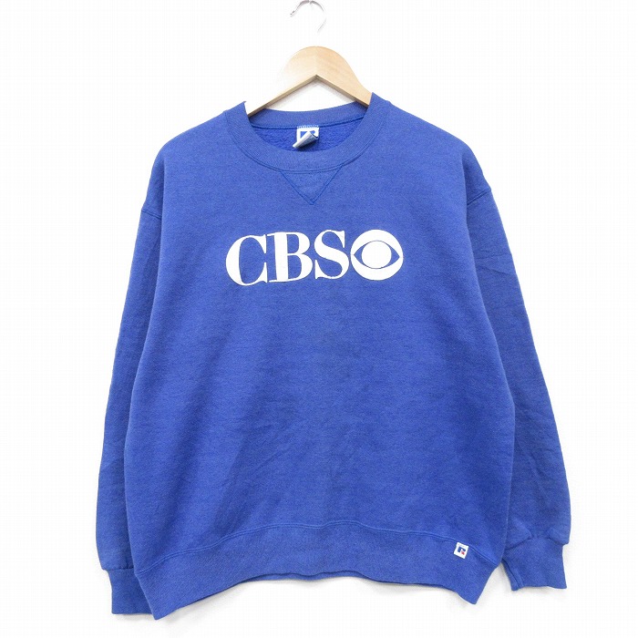 ラッセル 90s 長袖スウェット CBS ブルー メンズL相当 | 古着