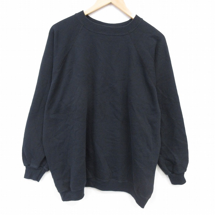 ヘインズ 90s ラグラン長袖スウェット ブラック メンズXL相当 | 古着
