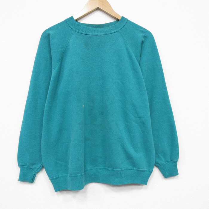 ヘインズ 90s 長袖スウェット ラグラン グリーン メンズL相当 | 古着