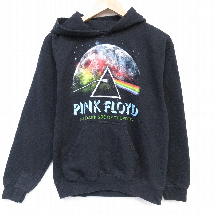 S★古着 長袖 ロック バンド スウェット パーカー メンズ ピンクフロイド 黒 26apr21