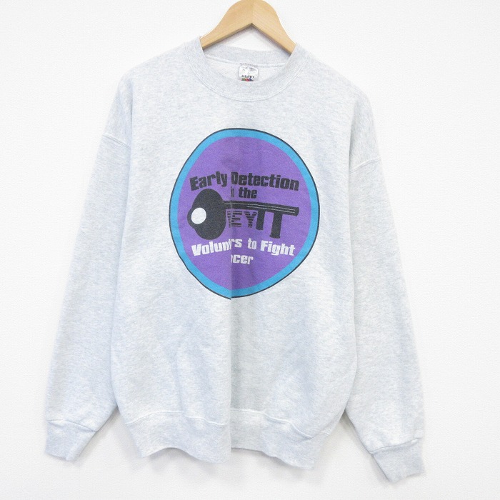 フルーツオブザルーム 90s 長袖スウェット キー グレー メンズXL相当 | 古着