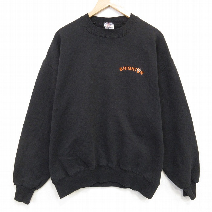 ジャージーズ 90s 長袖スウェット BRIGHTON ブラック メンズXL相当 | 古着