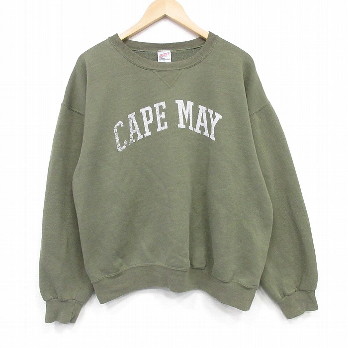 90s 長袖スウェット CAPE ライトグリーン メンズXL相当 | 古着