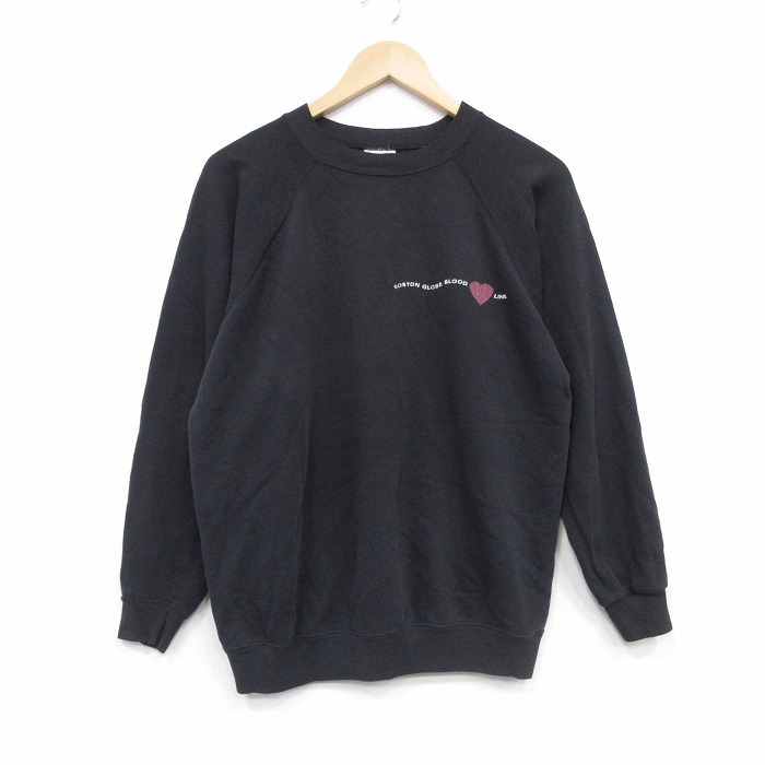 ヘインズ 80s 長袖スウェット ボストン ブラック メンズL相当 | 古着