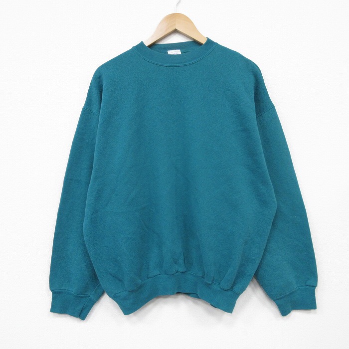 BVD 90s 長袖スウェット ブルーグリーン メンズXL相当 | 古着