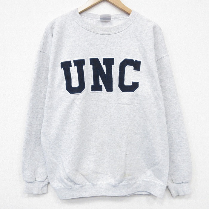 90s 長袖スウェット UNC グレー メンズL相当 | 古着