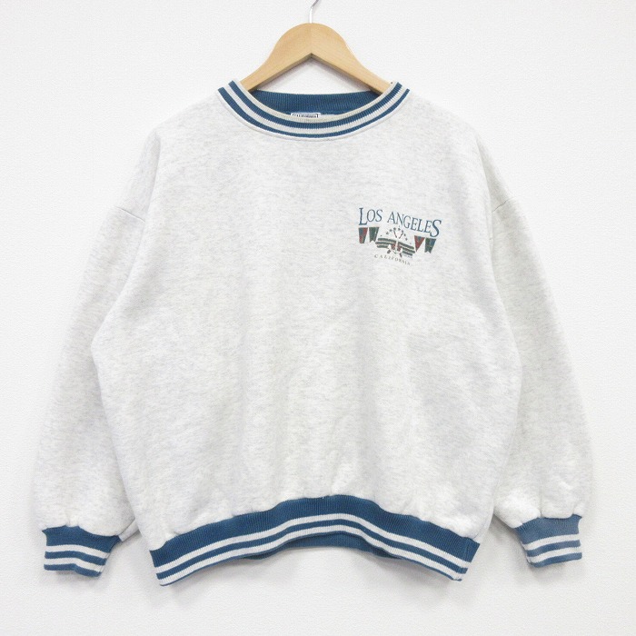 90s 長袖スウェット ロサンゼルス グレー メンズXL相当 | 古着