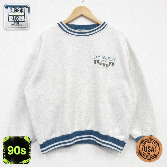 【20%OFF】90s 長袖スウェット ロサンゼルス グレー メンズXL相当 | 古着