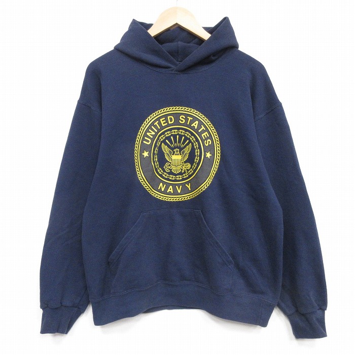 USネイビー 90s ミリタリーパーカー リフレクター ネイビー メンズL相当 | 古着