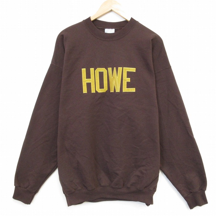 XL★古着 長袖 スウェット メンズ 00年代 00s HOWE 大きいサイズ クルーネック 茶 26apr23