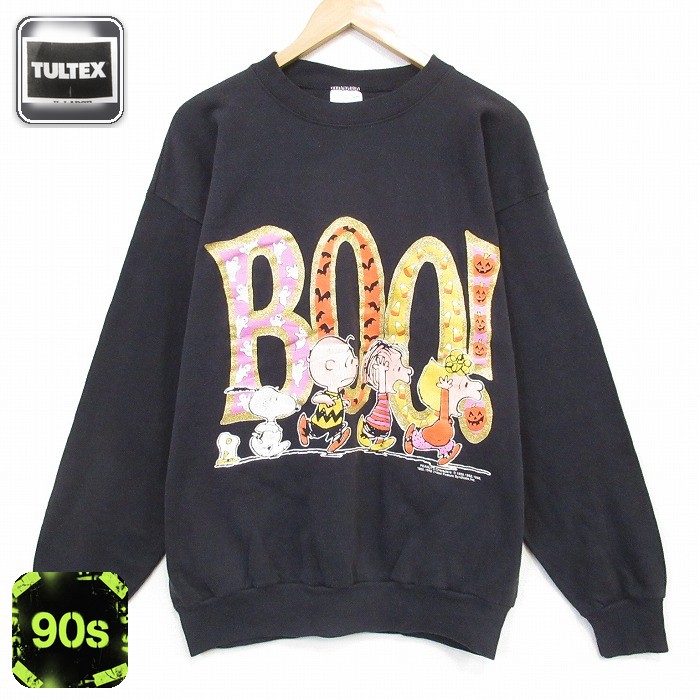 【20%OFF】TULTEX 90s 長袖スウェット スヌーピー ブラック メンズL相当 | 古着