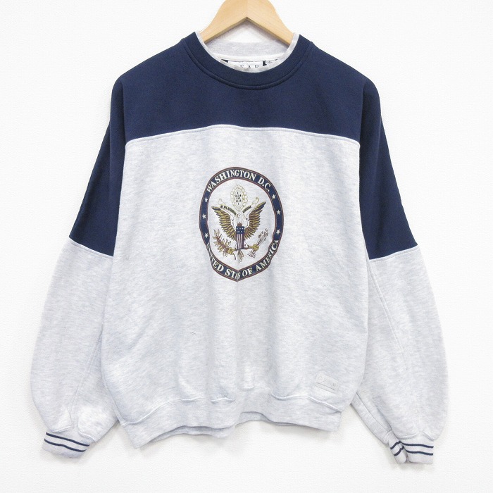 90s 長袖スウェット ワシントンDC グレー メンズL相当 | 古着