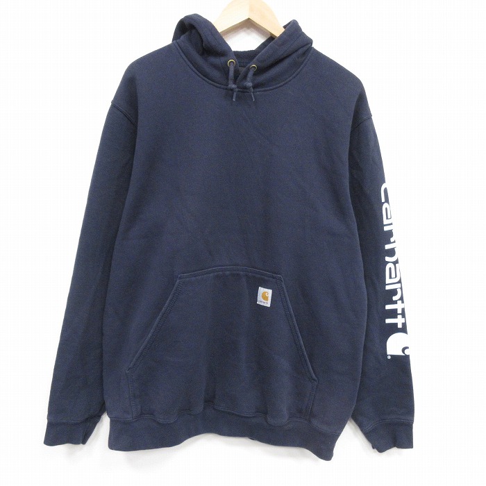 XL★古着 カーハート 長袖 スウェット パーカー メンズ 紺【spe】 26apr24