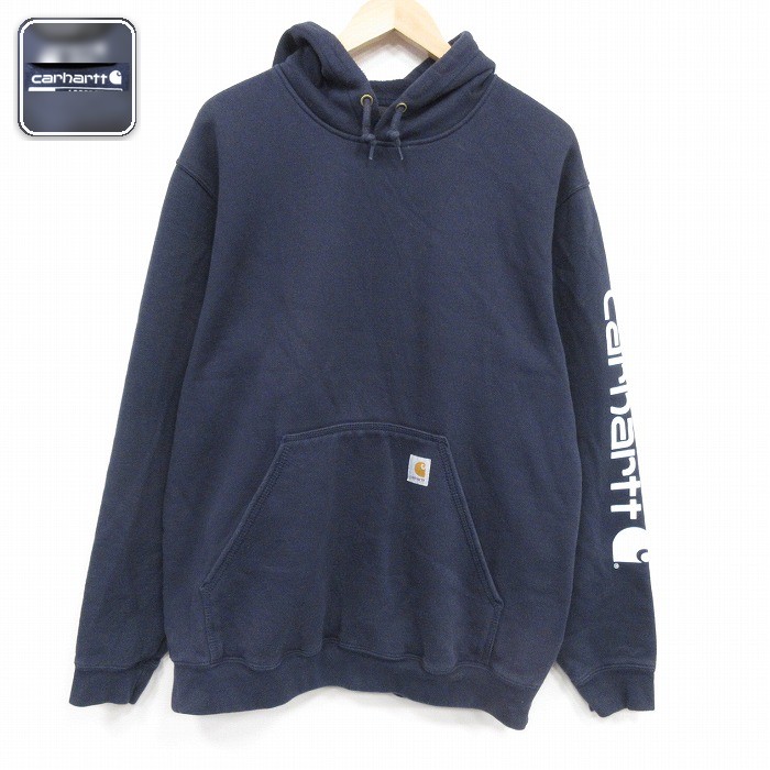 【20%OFF】カーハート 長袖スウェットパーカー ネイビー メンズXL相当 | 古着