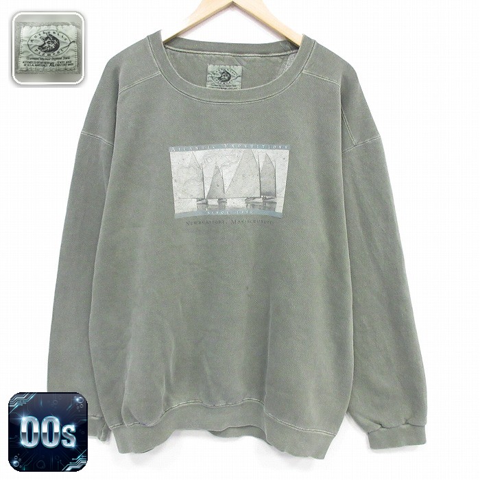 【20%OFF】00s 長袖スウェット ヨット グリーン メンズXL相当 | 古着