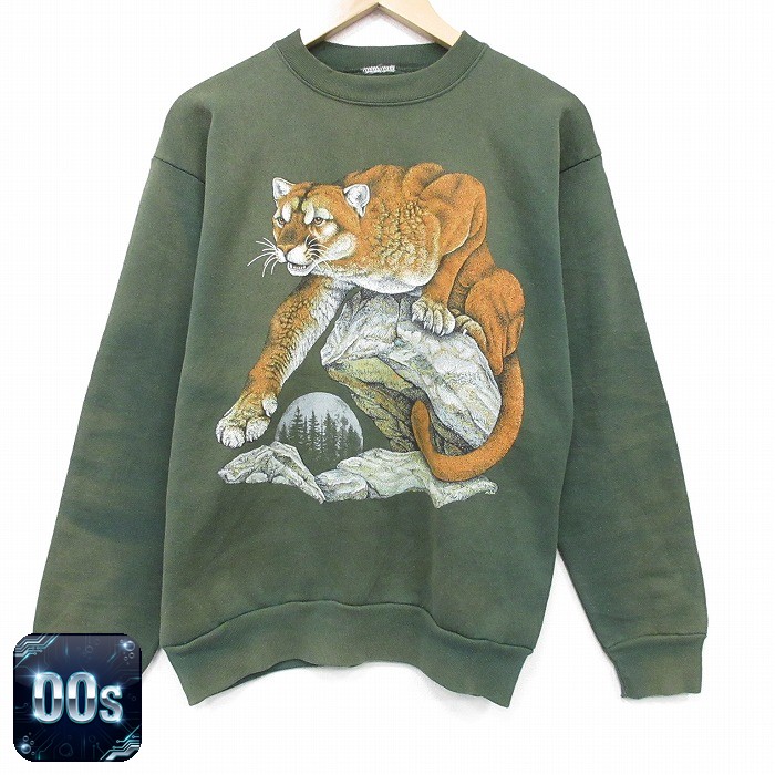 【20%OFF】00s 長袖スウェット トラ グリーン メンズXL相当 | 古着