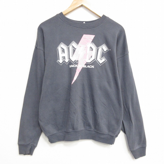 AC/DC 長袖スウェット ロック グレー メンズL相当 | 古着