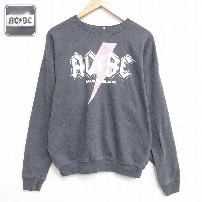 AC/DC 長袖スウェット ロック グレー メンズL相当 | 古着