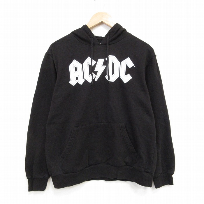 AC/DC 長袖スウェットパーカー ブラック メンズL相当 | 古着