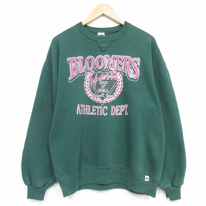 ラッセル 90s 長袖スウェット BLOOMERS グリーン メンズL相当 | 古着