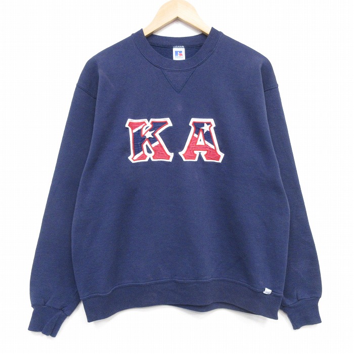 ラッセル 80s 長袖スウェット カッパアルファ ネイビー メンズL相当 | 古着