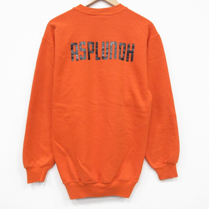ラッセル 90s 長袖スウェット ASPLUNDH オレンジ メンズM相当 | 古着