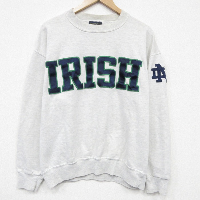 00s 長袖スウェット IRISH グレー メンズL相当 | 古着