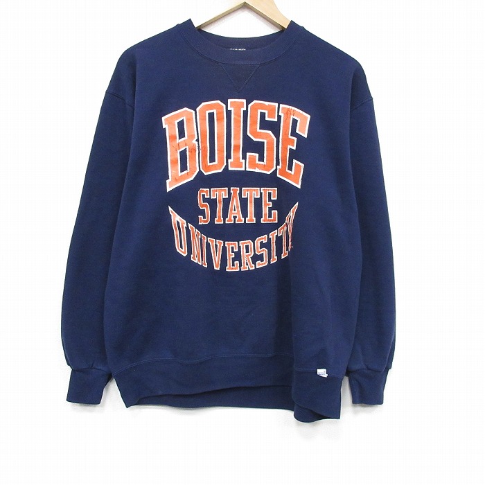 ラッセル 90s 長袖スウェット BOISE ネイビー メンズL相当 | 古着