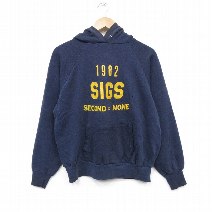 80s ラグランパーカー SIGS ネイビー M | 古着