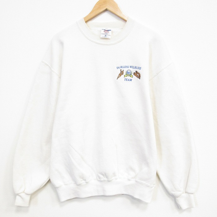 ジャージーズ 90s 長袖スウェット シカ 生成り ベージュ L | 古着