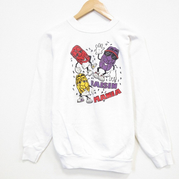 80s 長袖スウェット カリフォルニアレーズン ホワイト M | 古着
