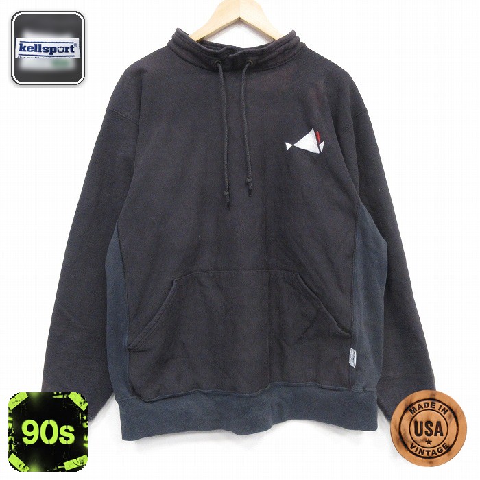 【20%OFF】ケルスポーツ 90s 長袖スウェット リバースタイプ ブラック メンズXL相当 | 古着