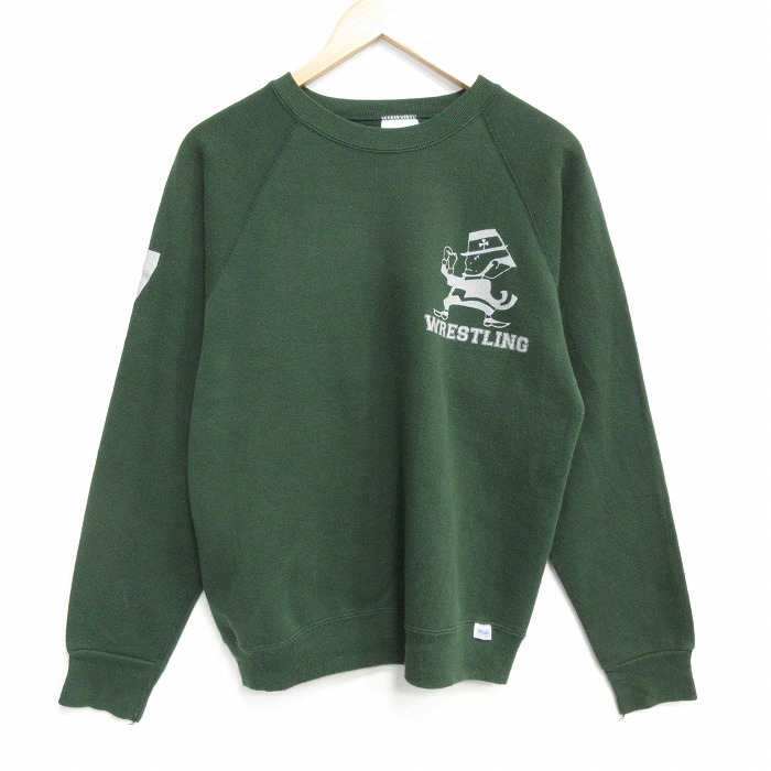ディスカス 90s 長袖スウェット レスリング ラグラン グリーン M | 古着