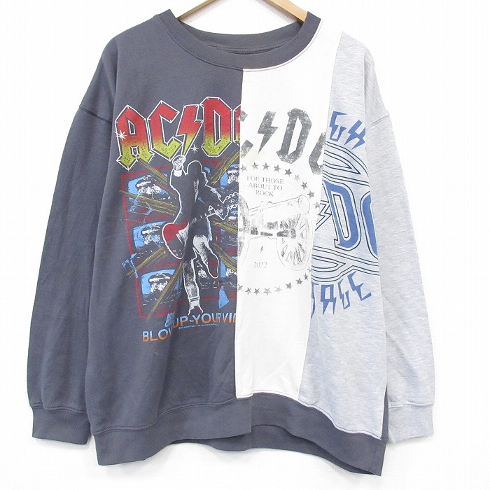 AC/DC 長袖スウェット グレー XL | 古着